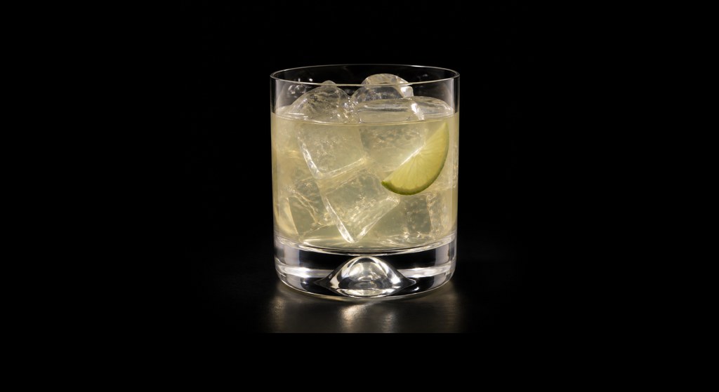 Frisco Cooler cocktail on a dark studio background