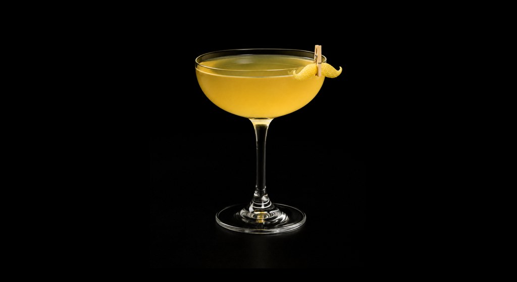 Gentleman's Health cocktail on a dark studio background
