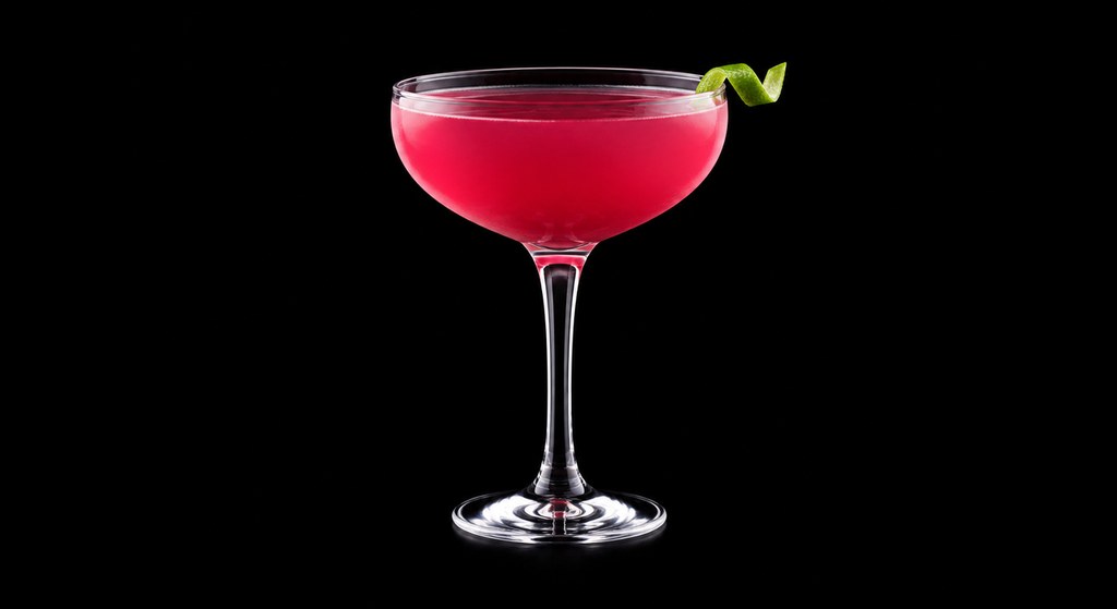 Gin Berry cocktail on a dark studio background