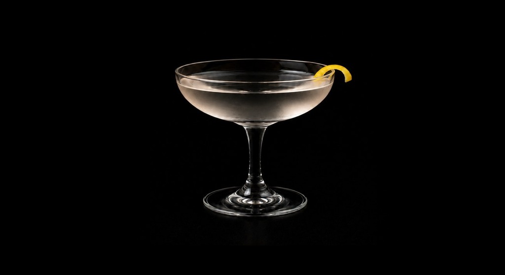 Gin Cocktail cocktail on a dark studio background