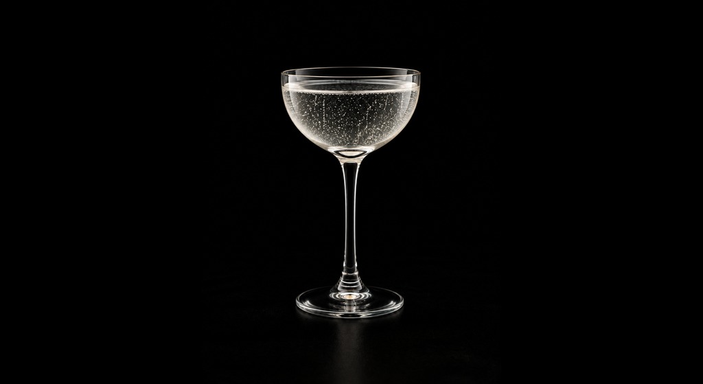 Gin Sonic cocktail on a dark studio background