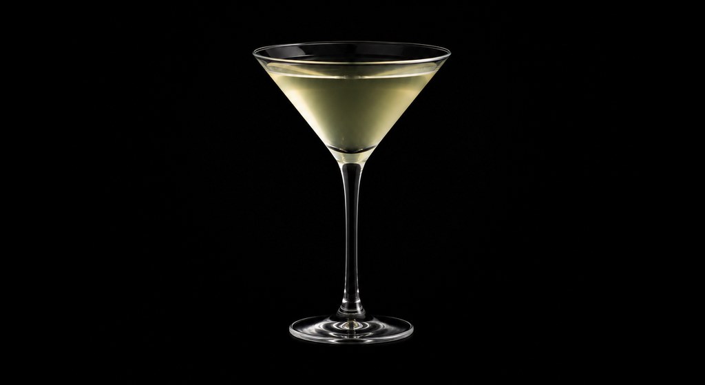 Ginger Rose Martini cocktail on a dark studio background