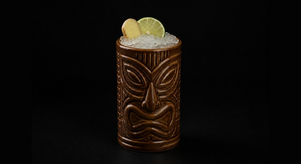 Ginger Spice cocktail on a dark studio background