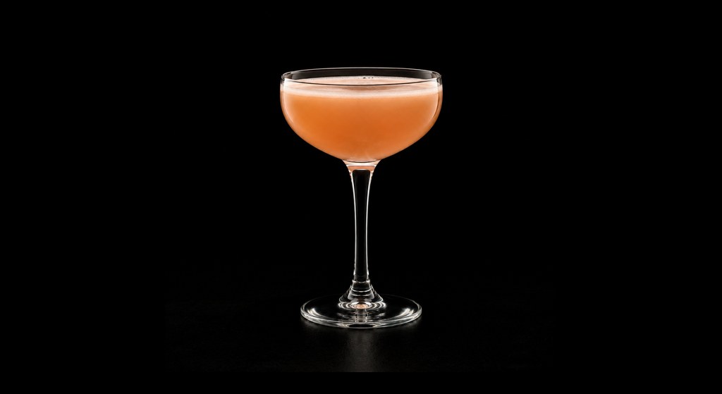 Gloom Lifter cocktail on a dark studio background