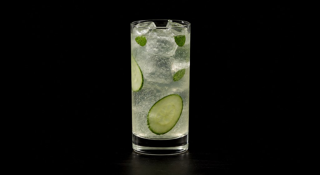 Go-To cocktail on a dark studio background