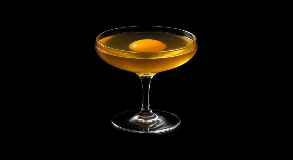 Golden Slipper Cocktail cocktail on a dark studio background