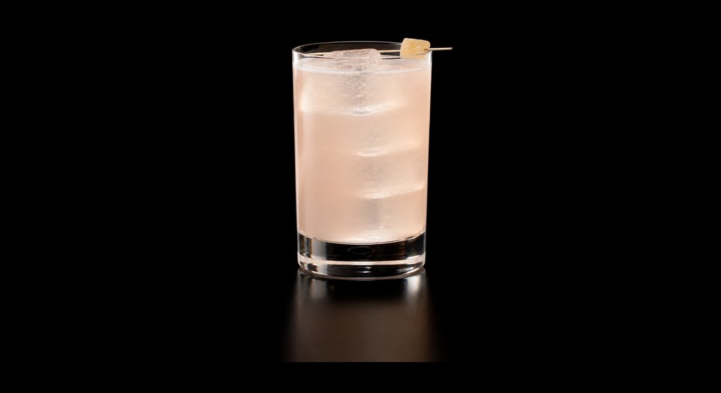 Good As New cocktail on a dark studio background
