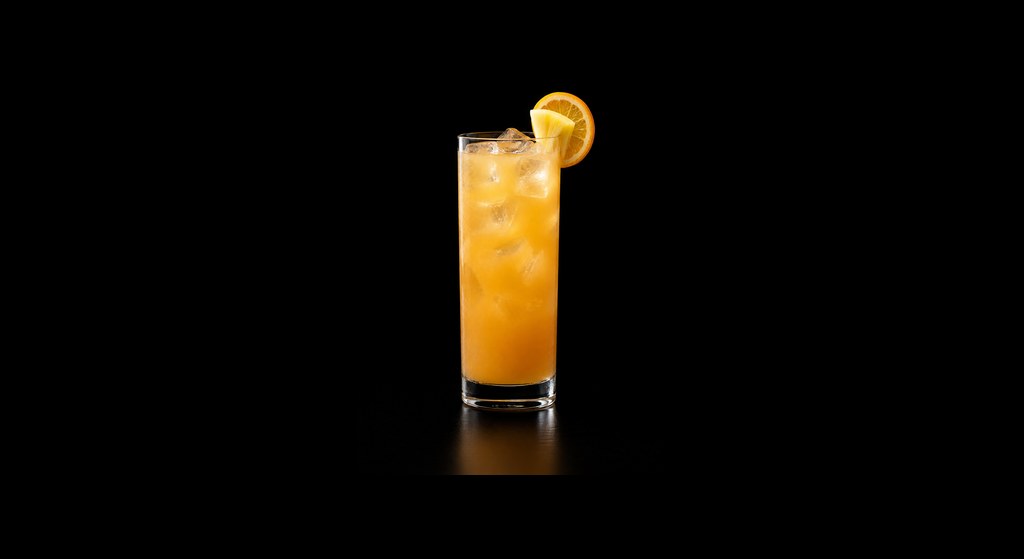 Goombay Smash cocktail on a dark studio background
