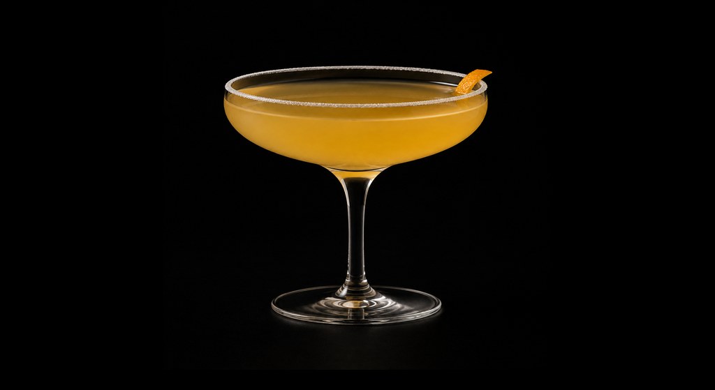 Grand Sidecar cocktail on a dark studio background