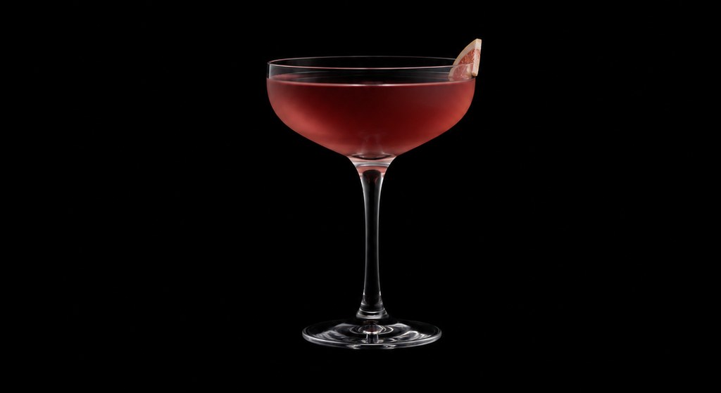 Green Deacon cocktail on a dark studio background