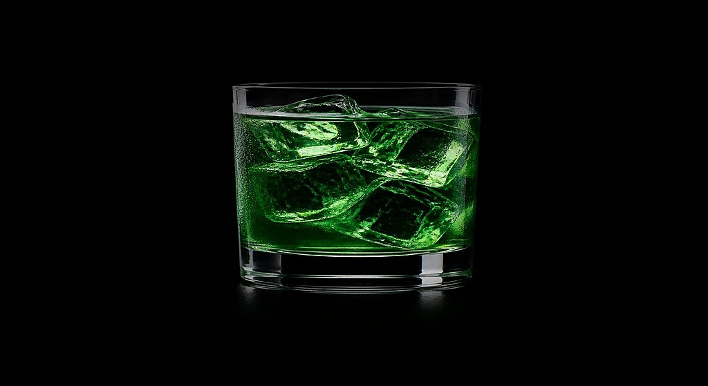 Greenback cocktail on a dark studio background