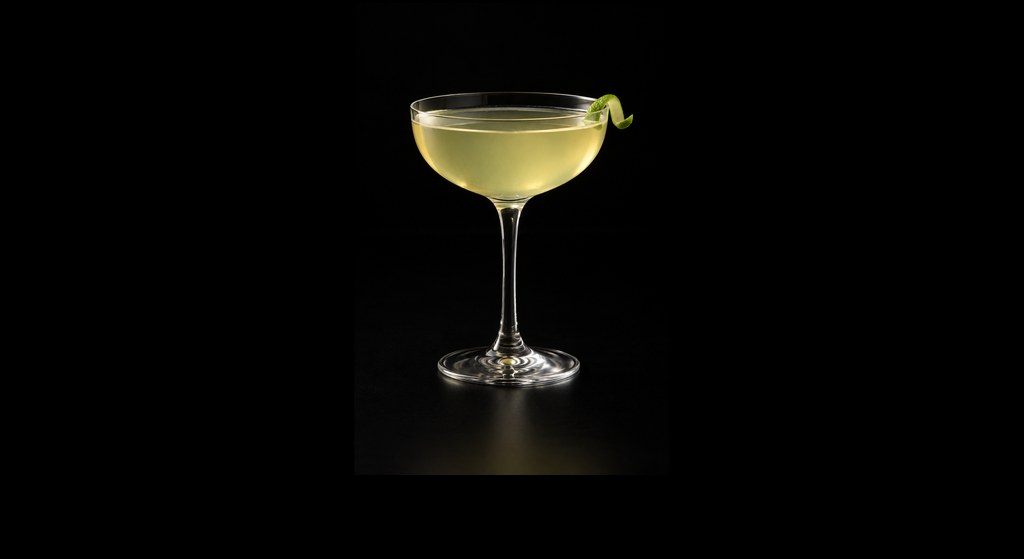 Gypsy Rosolio cocktail on a dark studio background