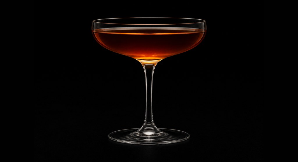 H. P. W. Cocktail cocktail on a dark studio background