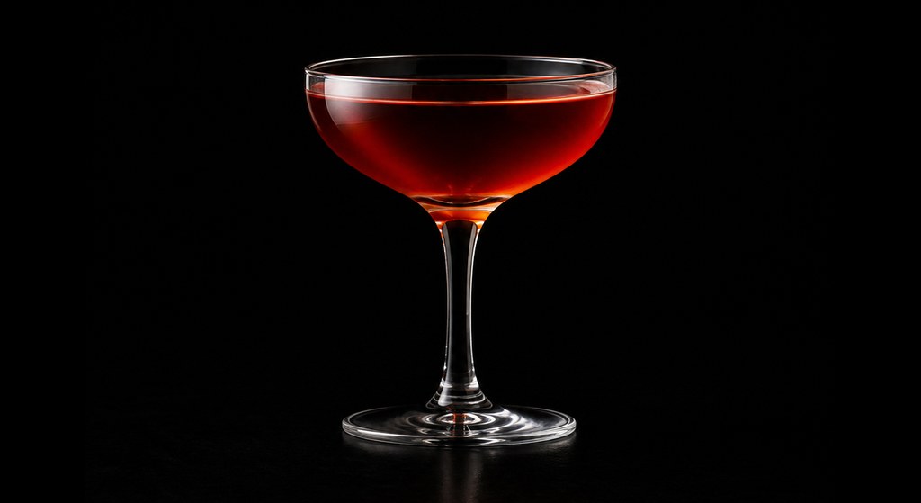 Harvard Cocktail cocktail on a dark studio background
