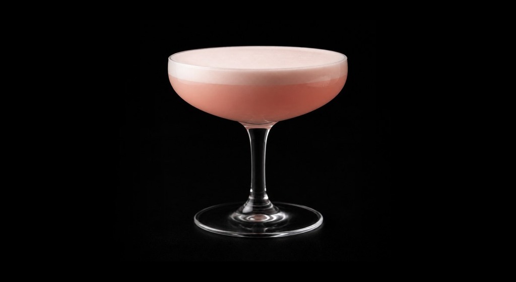 Hearts on Fire cocktail on a dark studio background