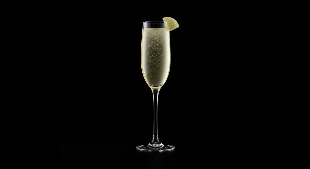 Hemingway cocktail on a dark studio background