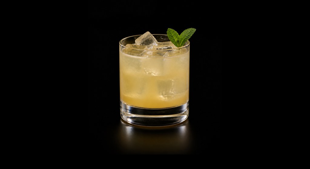 Hightower cocktail on a dark studio background