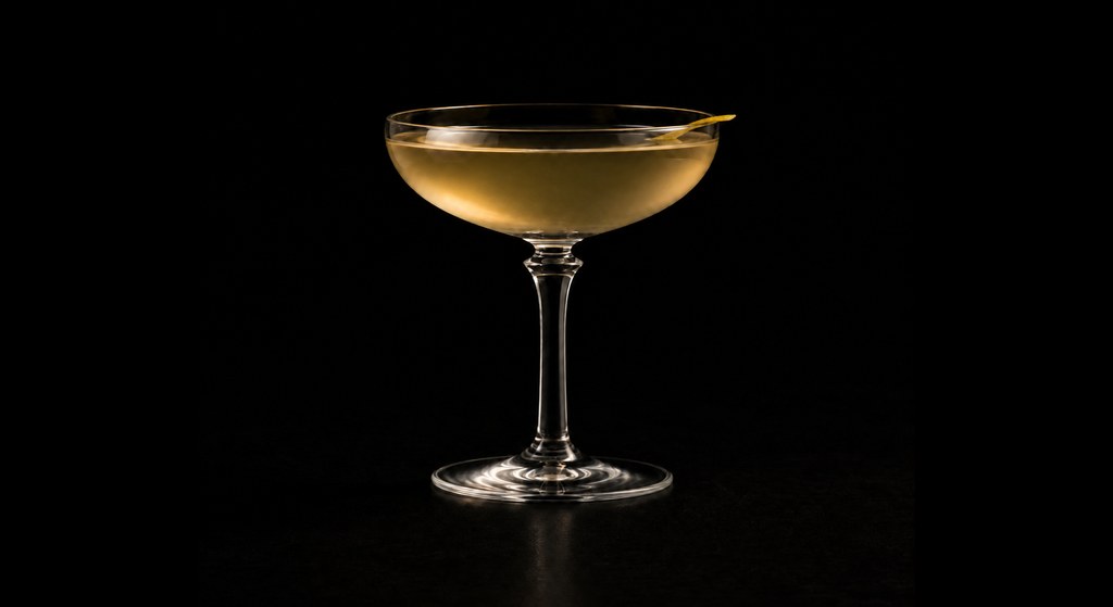 History & Nobility cocktail on a dark studio background