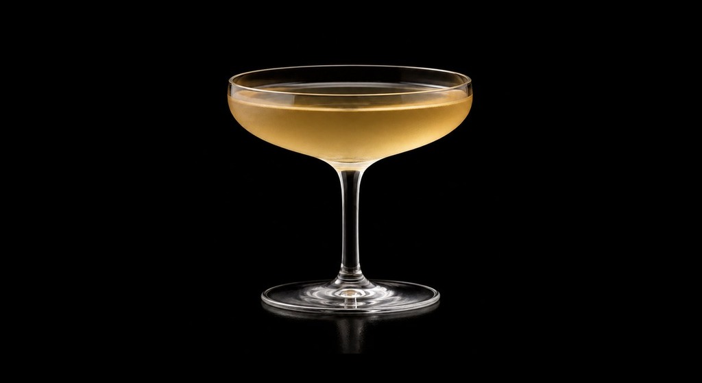 Hole-In-One cocktail on a dark studio background