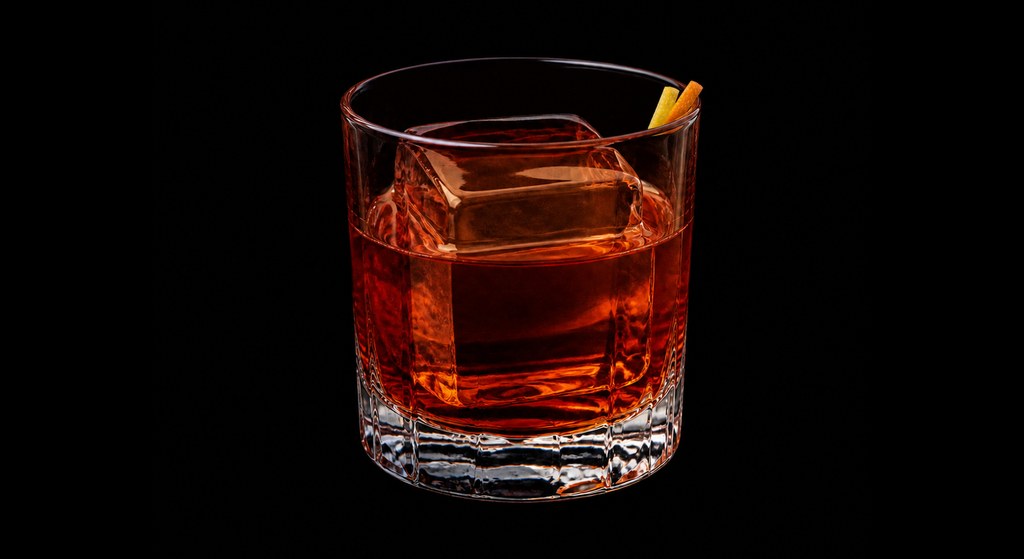 Home On The Range cocktail on a dark studio background