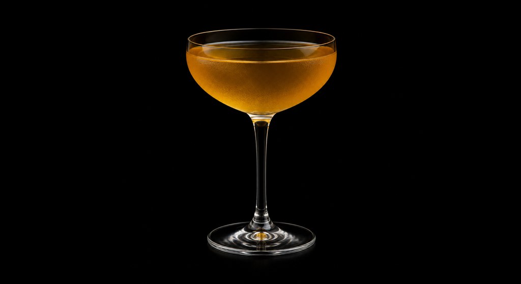 Honeymoon Cocktail cocktail on a dark studio background