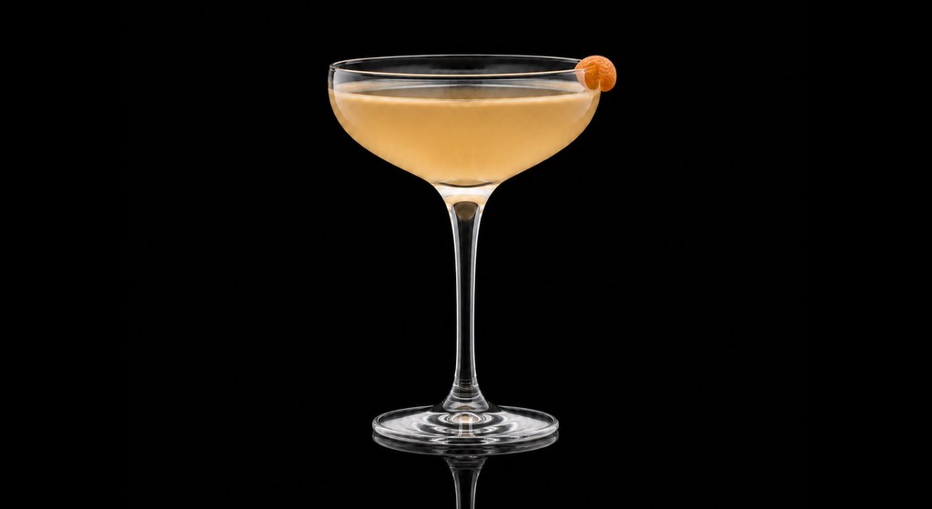 Hop Toad #1 cocktail on a dark studio background