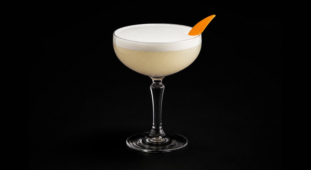 Hotel Georgia Cocktail cocktail on a dark studio background
