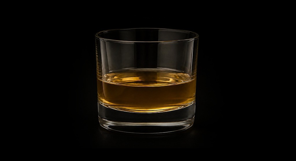 Hungry Ghost cocktail on a dark studio background
