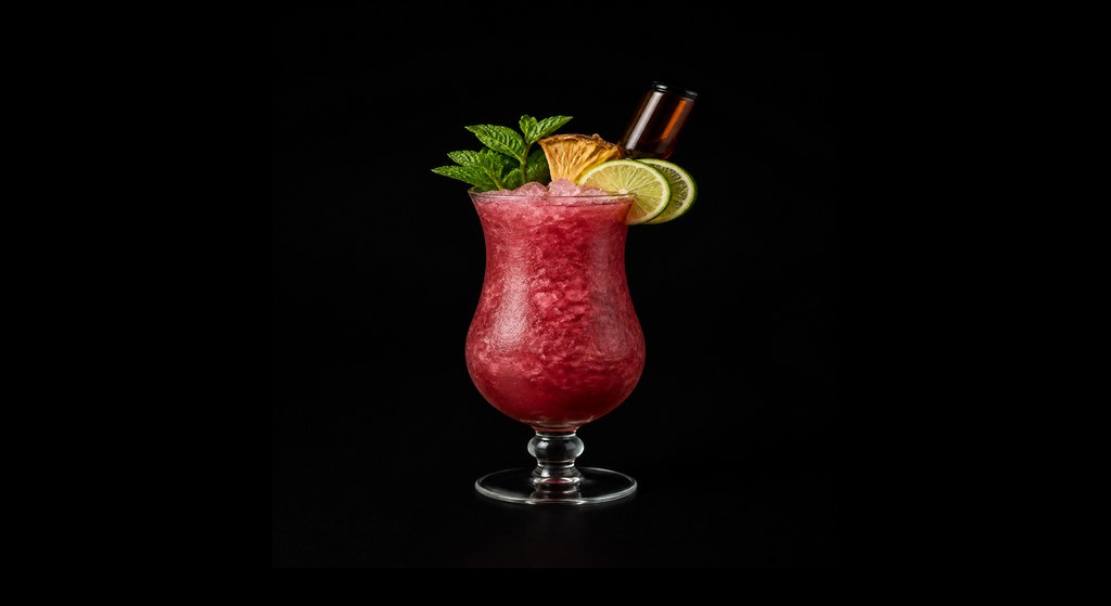 Imperial Bulldog cocktail on a dark studio background