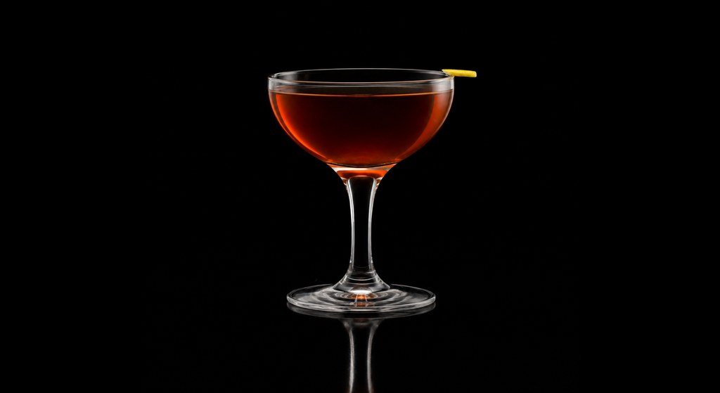 Intercontinental cocktail on a dark studio background