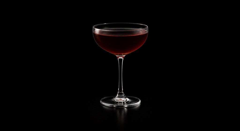 Iron Shake cocktail on a dark studio background