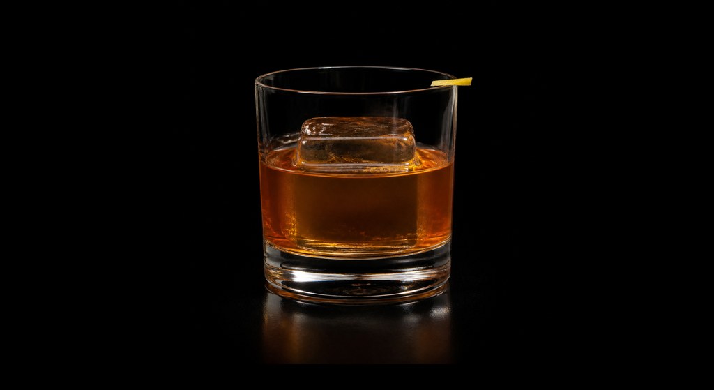 Ironbound cocktail on a dark studio background