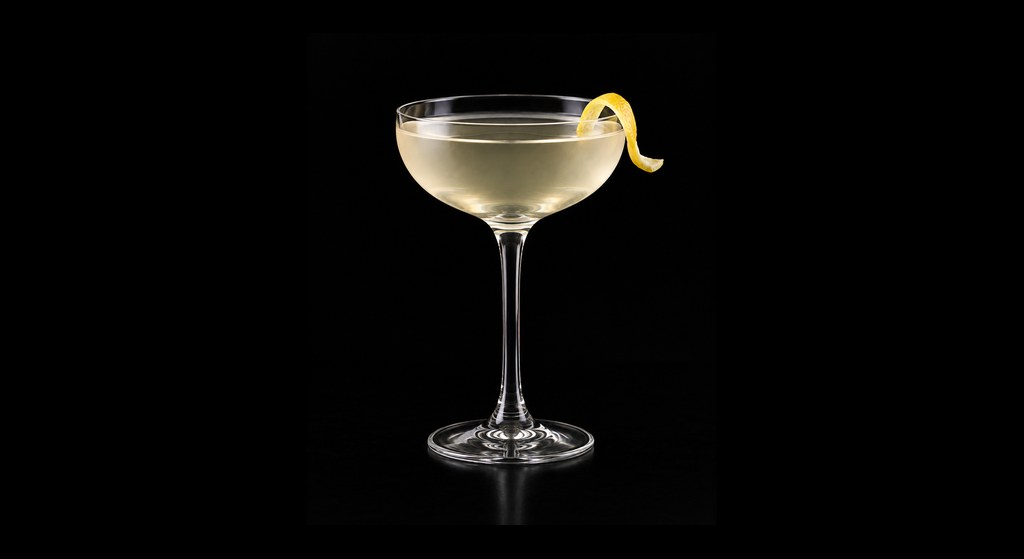 Jabberwock cocktail on a dark studio background