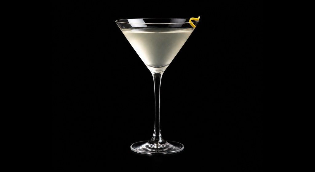 Jabberwocky cocktail on a dark studio background