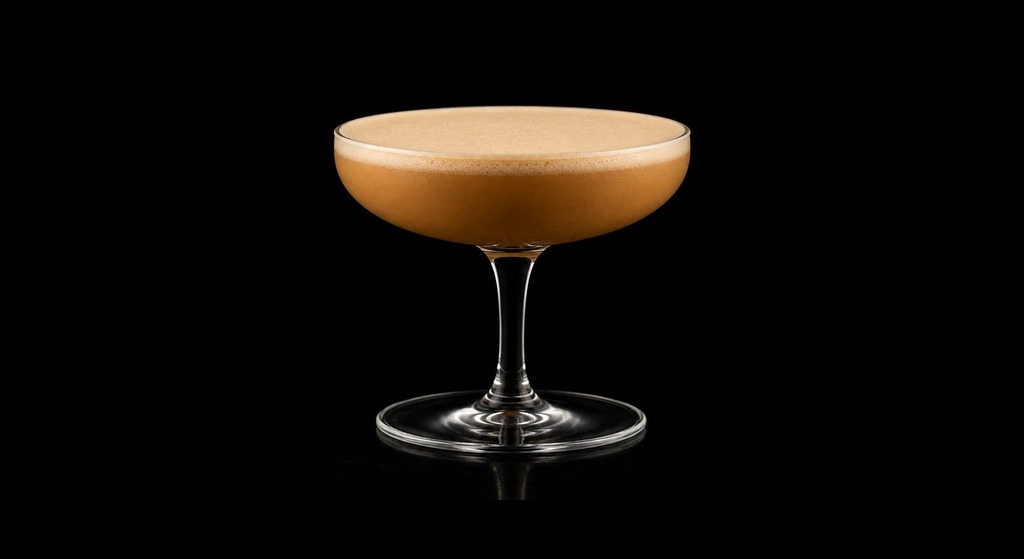 Jack Sparrow Flip cocktail on a dark studio background
