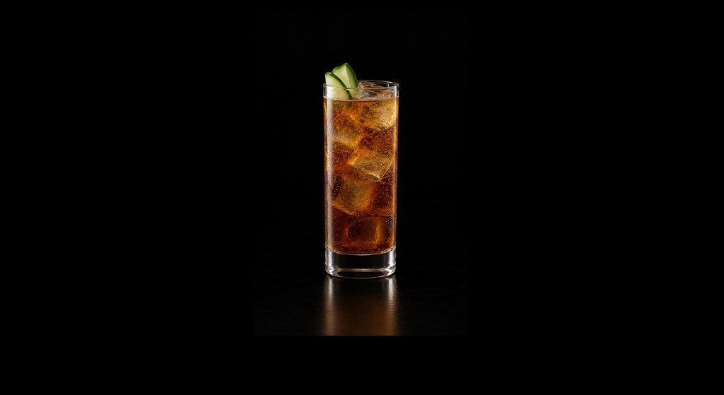 Jägermeister Mule cocktail on a dark studio background