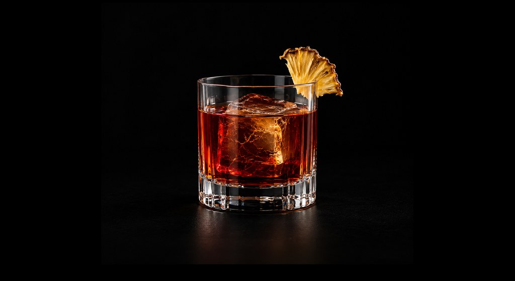 Jalisco Paradise cocktail on a dark studio background