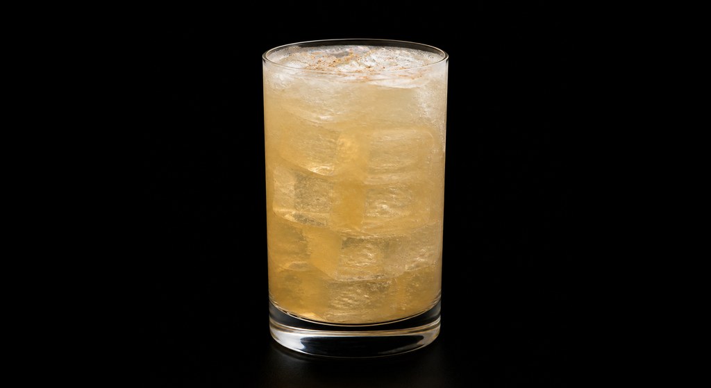 Jamaica Granito cocktail on a dark studio background