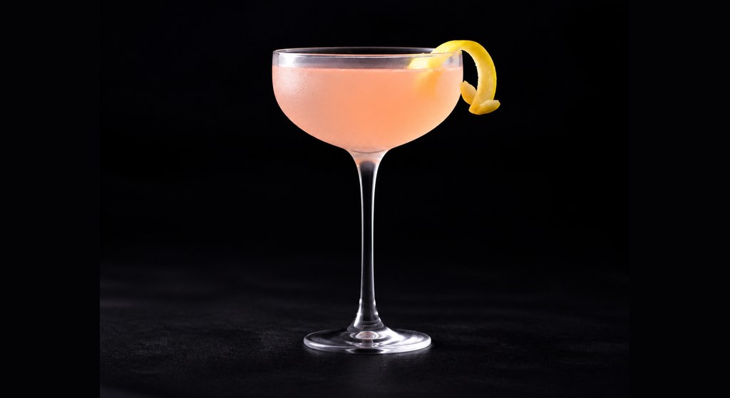 Jasmine cocktail on a dark studio background