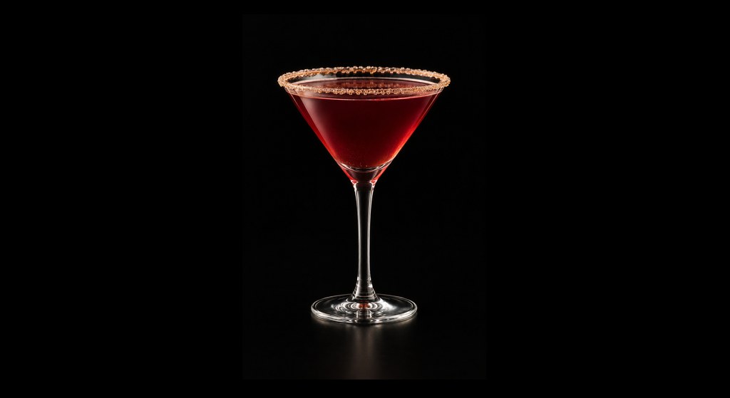 Jefferson’s Crimson cocktail on a dark studio background