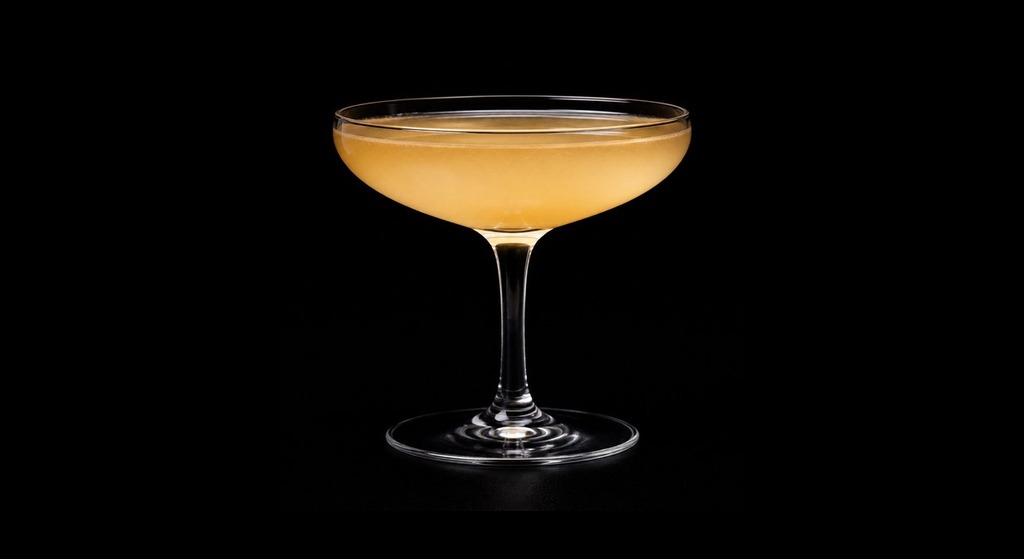 Jersey Lightning Cocktail cocktail on a dark studio background