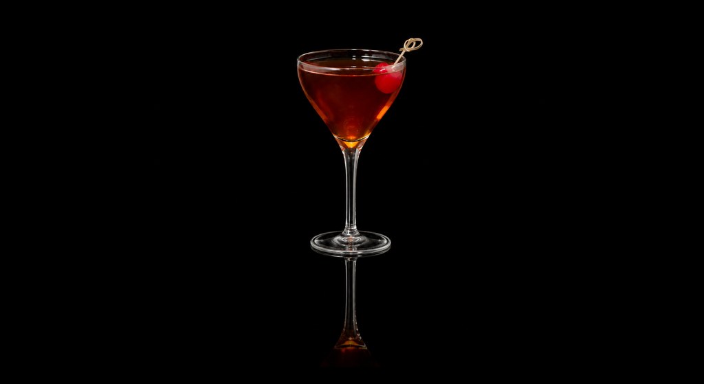 Jewel cocktail on a dark studio background