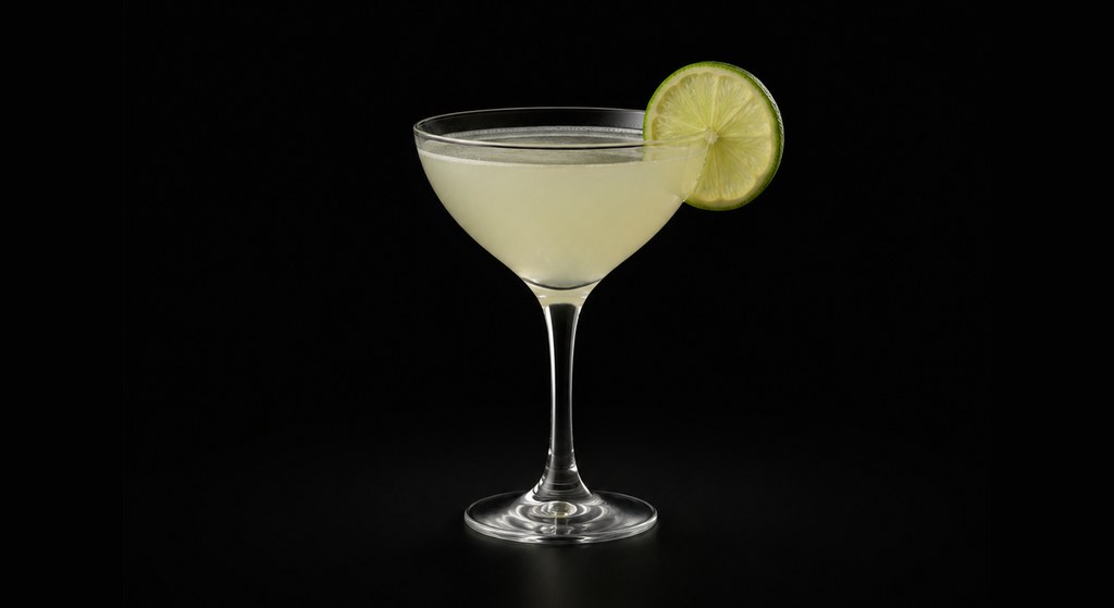 Kamikaze cocktail on a dark studio background