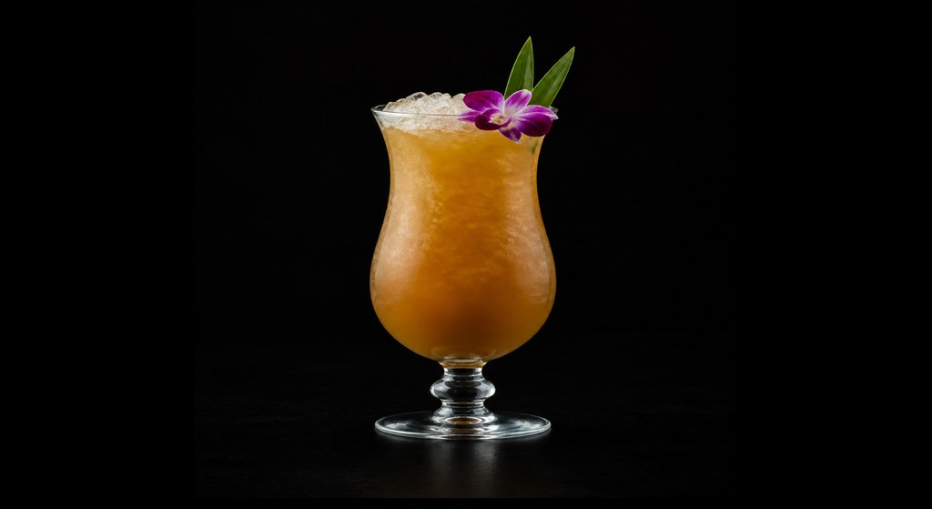 Kingfisher cocktail on a dark studio background
