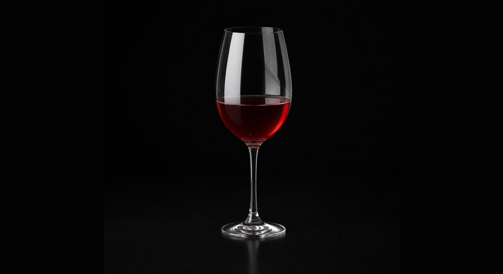 Kir cocktail on a dark studio background