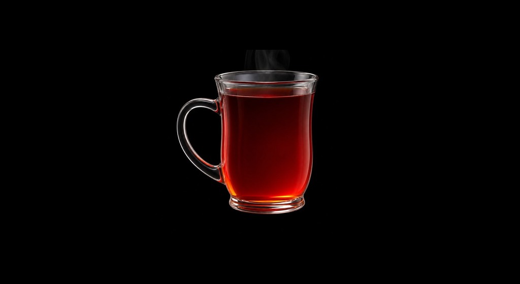 Kurant Tea cocktail on a dark studio background