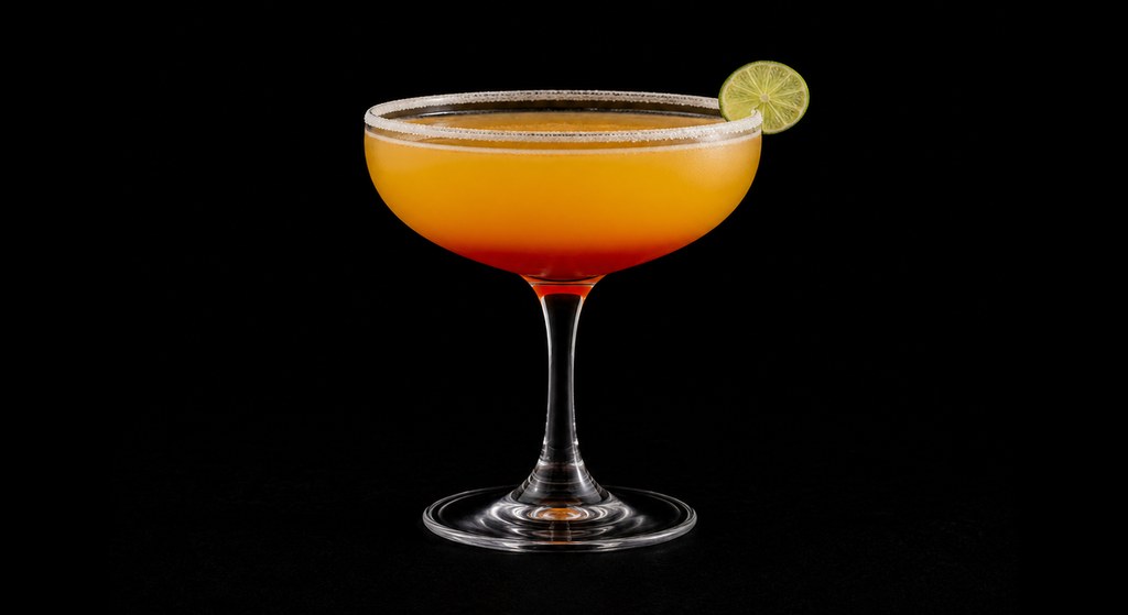 La Bomba cocktail on a dark studio background