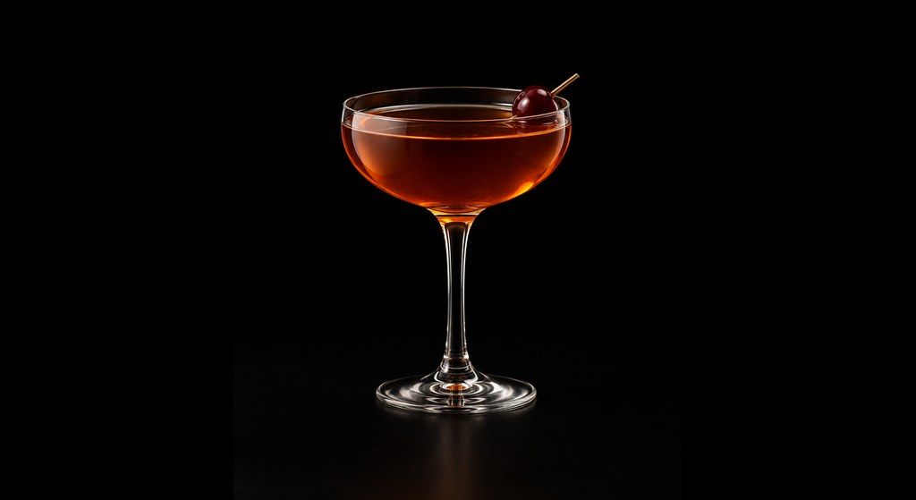 La Louisiane cocktail on a dark studio background