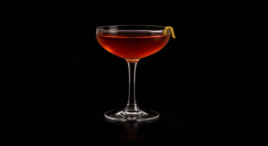 Landing Gear cocktail on a dark studio background
