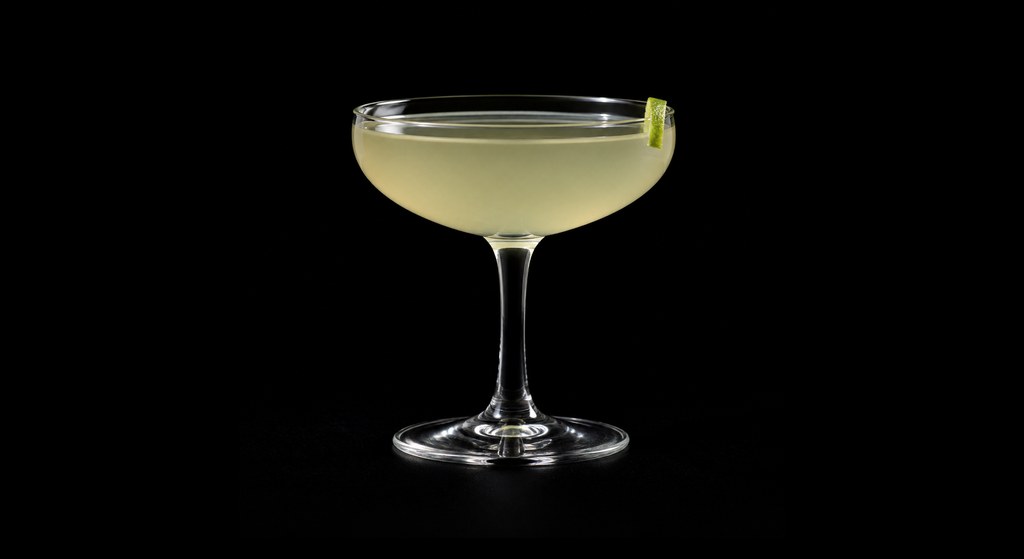 Latest Word cocktail on a dark studio background